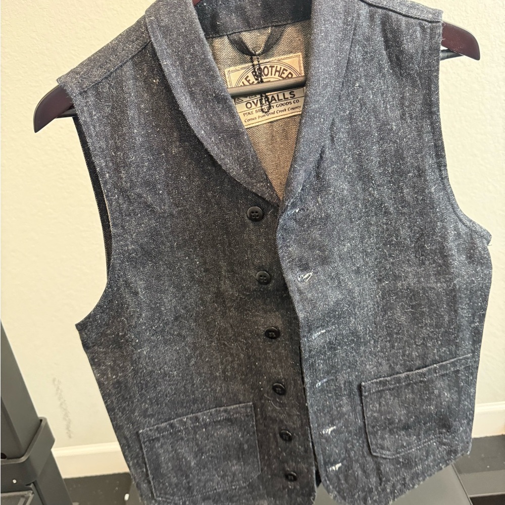 Pike Brothers Overalls-denim vest/waistcoat